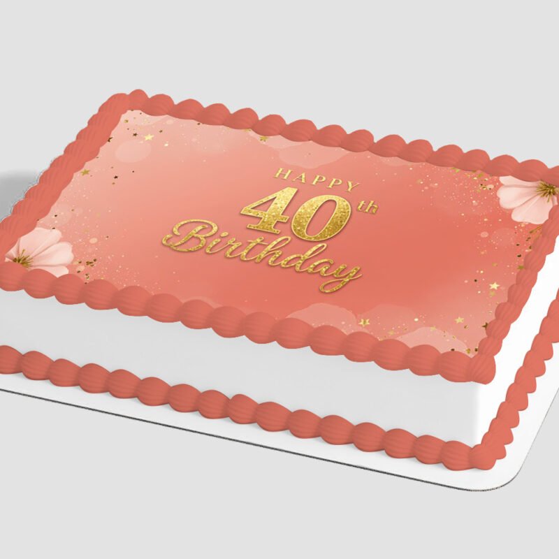 40th Birthday Edible Image® by PhotoCake®