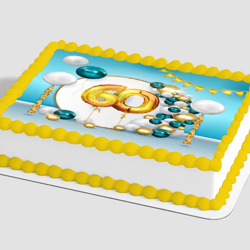 60th Birthday. Edible Image® by PhotoCake®