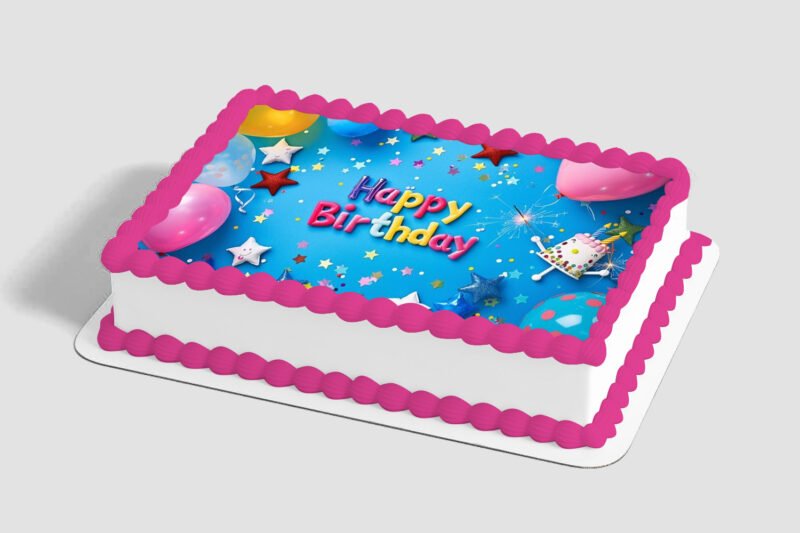 Birthday Star Balloons Edible Image® by PhotoCake®