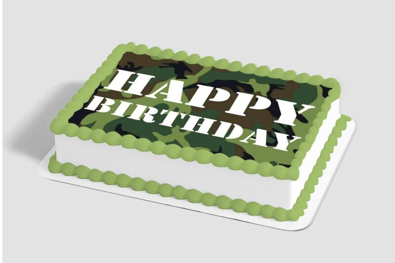 Camouflage Birthday Edible Image® by PhotoCake®