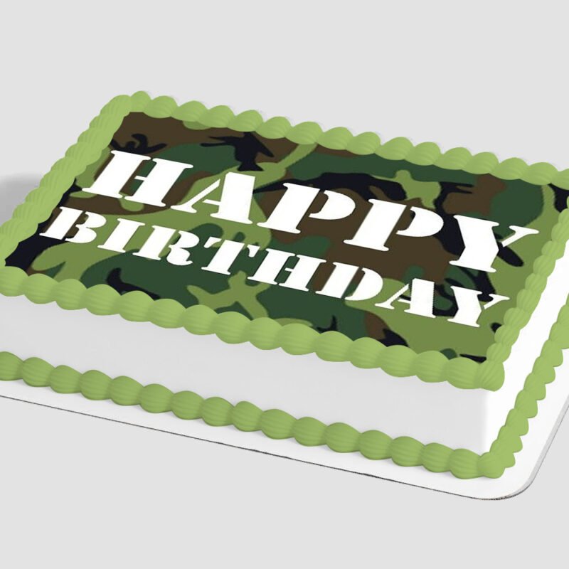 Camouflage Birthday Edible Image® by PhotoCake®