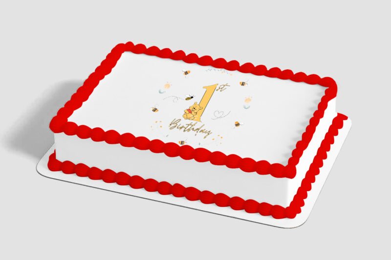Disney Baby Winnie the Pooh 1st Birthday Edible Image® by PhotoCake®