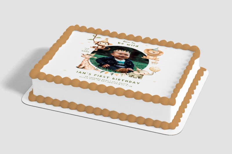 First Birthday Edible Image® by PhotoCake® Frame
