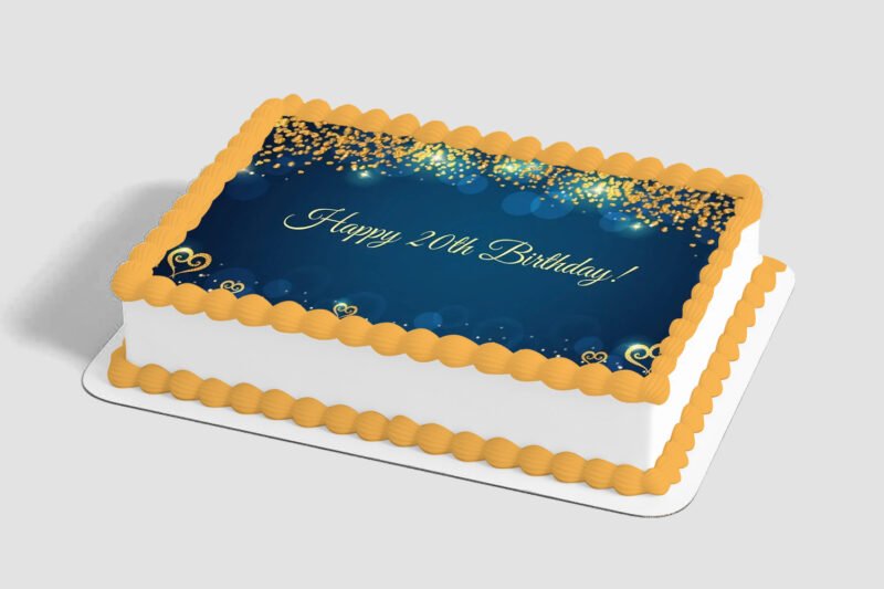 Happy 20th Birthday Edible Image® by PhotoCake® Frame