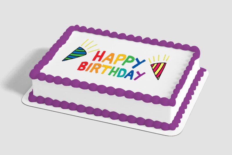 Happy Birthday Rainbow Edible Image® by PhotoCake®