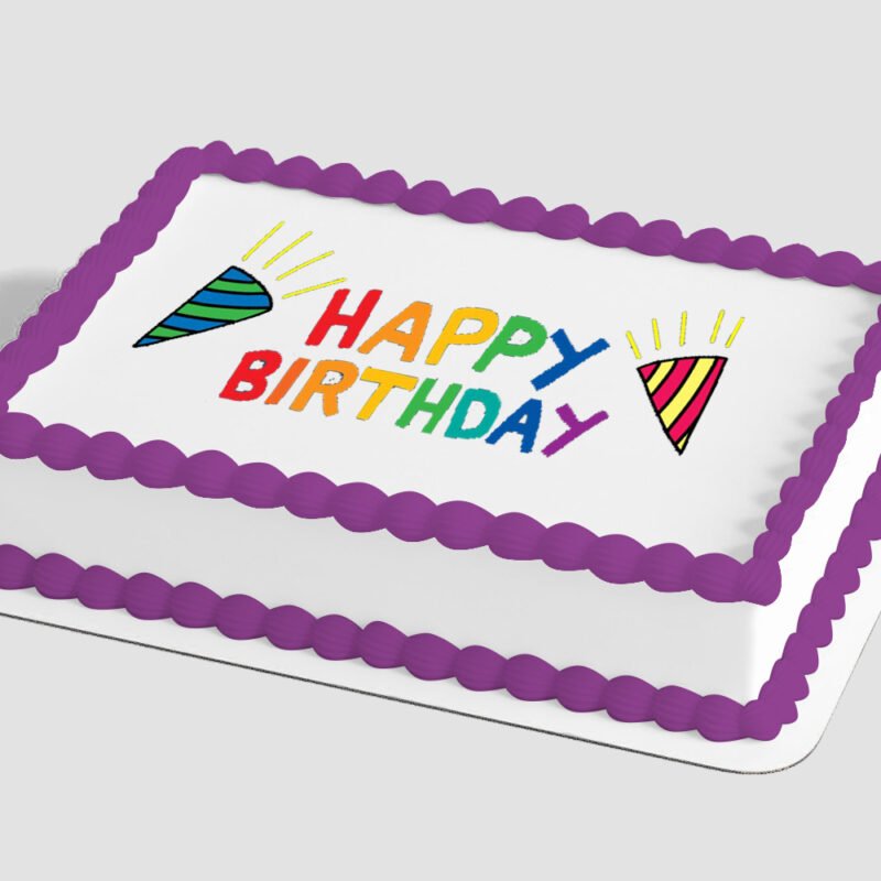 Happy Birthday Rainbow Edible Image® by PhotoCake®