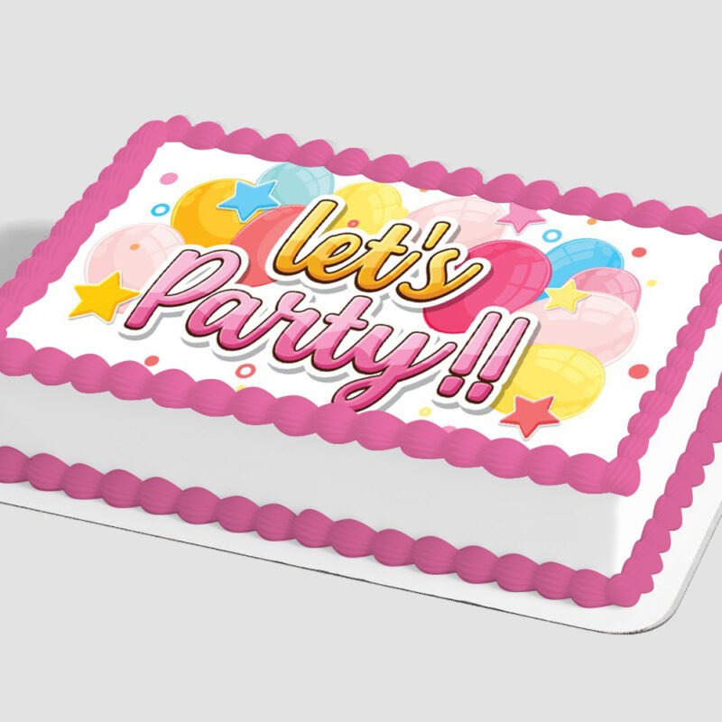 Let's Party Edible Image® by PhotoCake®