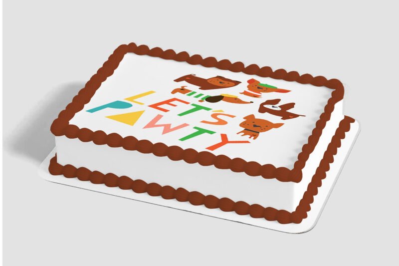 Let's Pawty Edible Image® by PhotoCake®