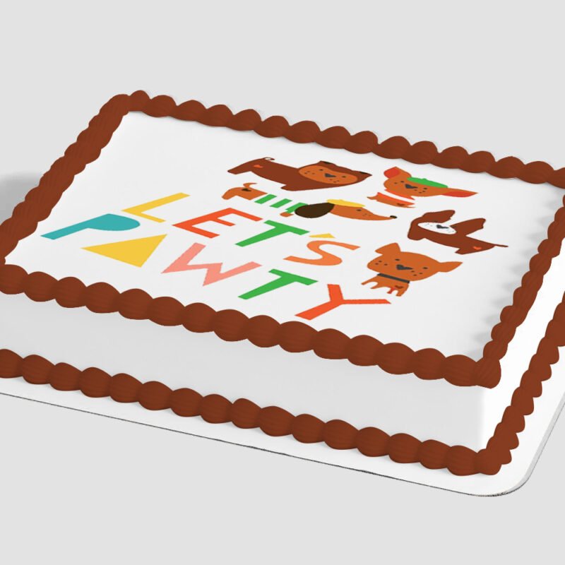 Let's Pawty Edible Image® by PhotoCake®