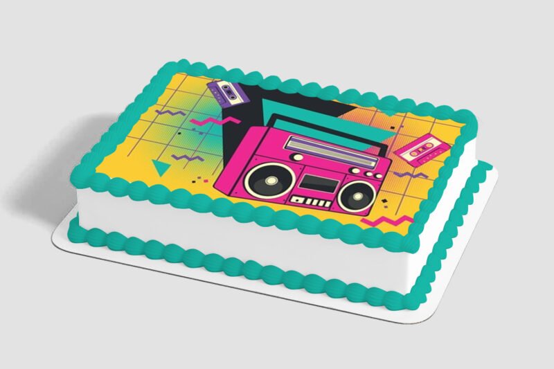Old School Birthday Edible Image® by PhotoCake®