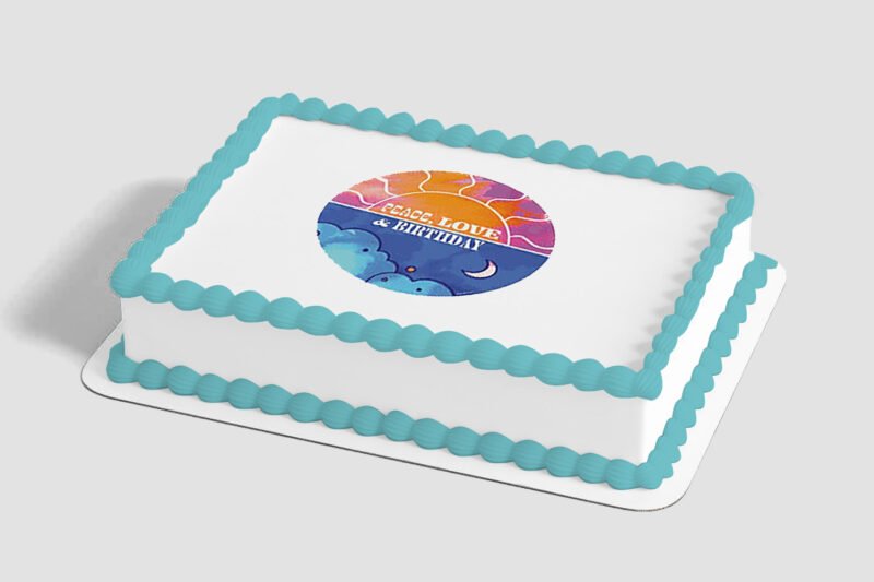 Peace, Love & Birthday Edible Image® by PhotoCake®