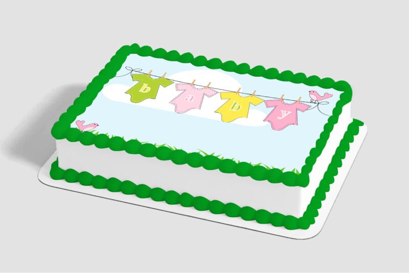 Baby Clothesline Edible Image® by PhotoCake®