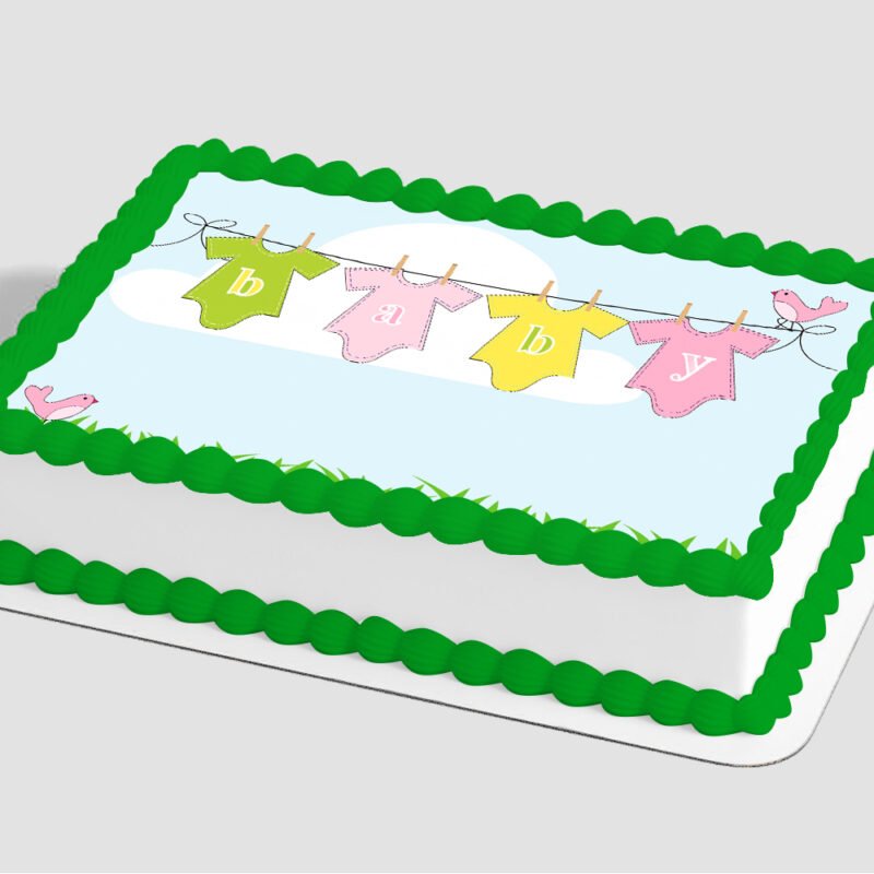 Baby Clothesline Edible Image® by PhotoCake®