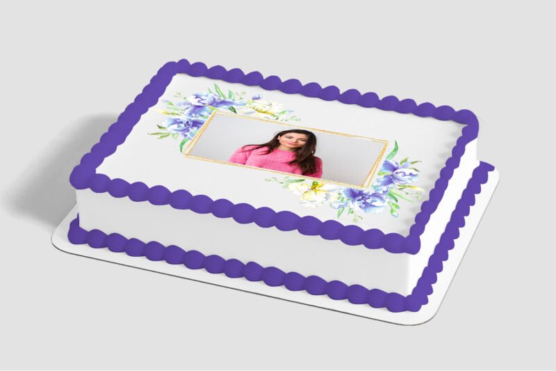 Blooming Iris Edible Image® by PhotoCake® Frame