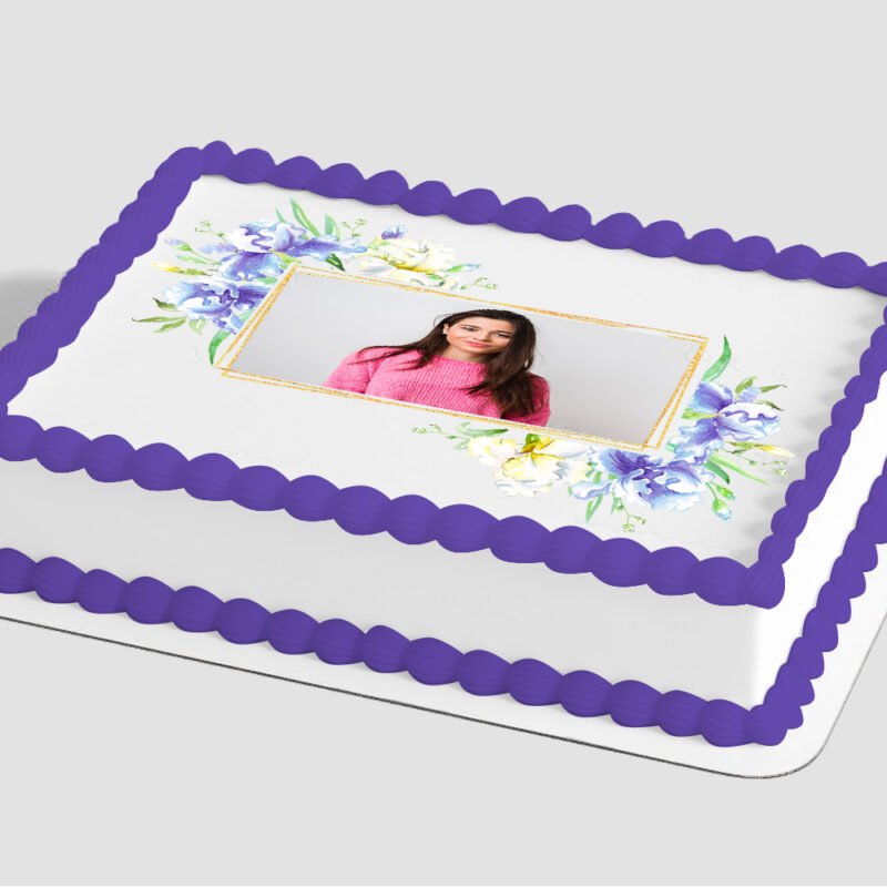 Blooming Iris Edible Image® by PhotoCake® Frame