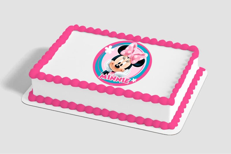 Disney Minnie Mouse Dots & Daisies Edible Image® by PhotoCake®