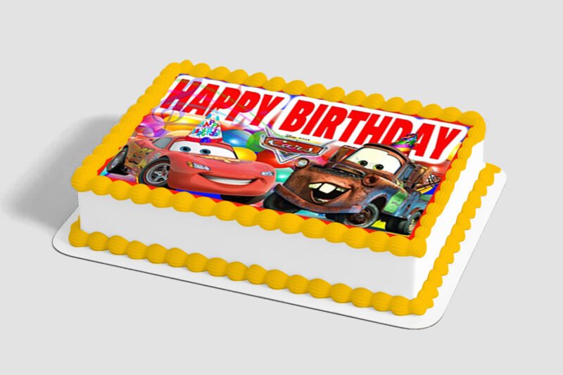 Disney and Pixar's Cars Lightning McQueen & Mater Edible Image® by PhotoCake®