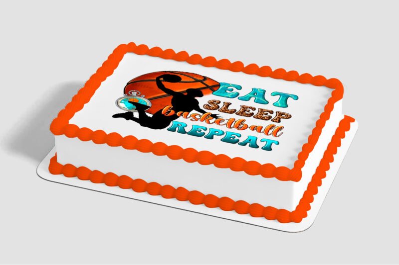 Eat, Sleep, Basketball, Repeat Edible Image® by PhotoCake®