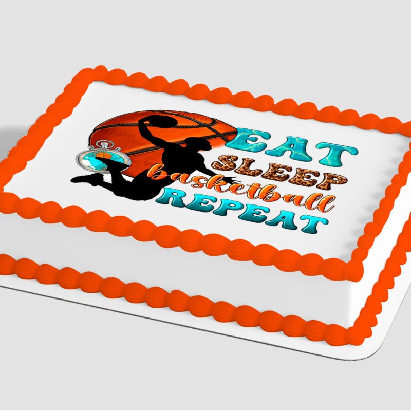 Eat, Sleep, Basketball, Repeat Edible Image® by PhotoCake®