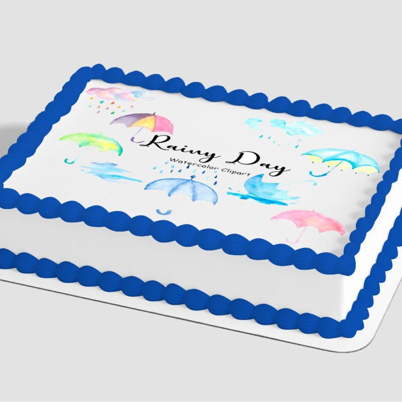 Fresh Rain Watercolor Edible Image® by PhotoCake®
