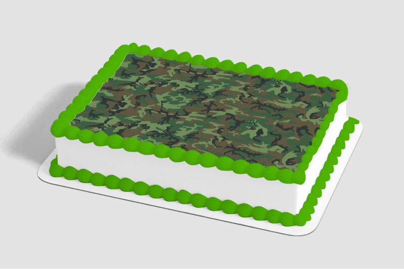 Green Camo Edible Image® by PhotoCake®