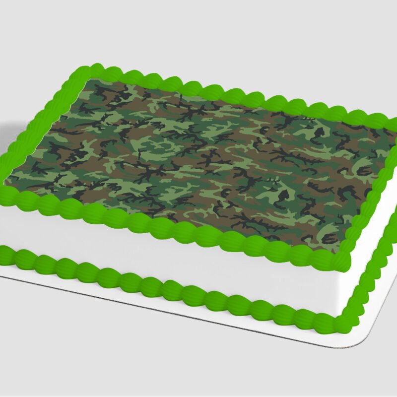 Green Camo Edible Image® by PhotoCake®