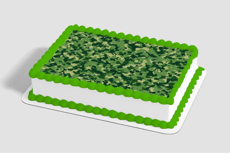Green Camouflage Edible Image® by PhotoCake®