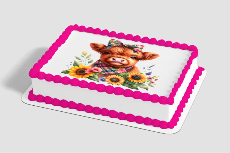 Highland Cow Edible Image® by PhotoCake®