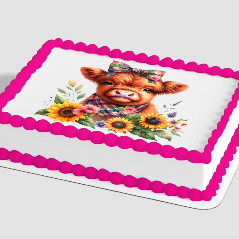 Highland Cow Edible Image® by PhotoCake®