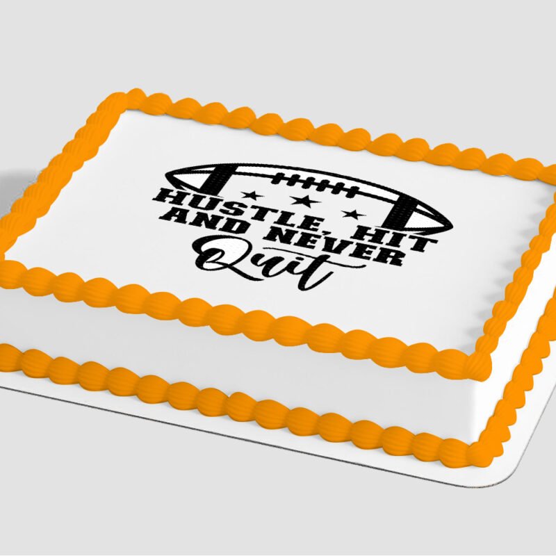 Hustle, Hit, Never Quit Edible Image® by PhotoCake®
