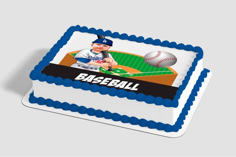 MLB® Baseball Diamond Edible Image® by PhotoCake® Frame