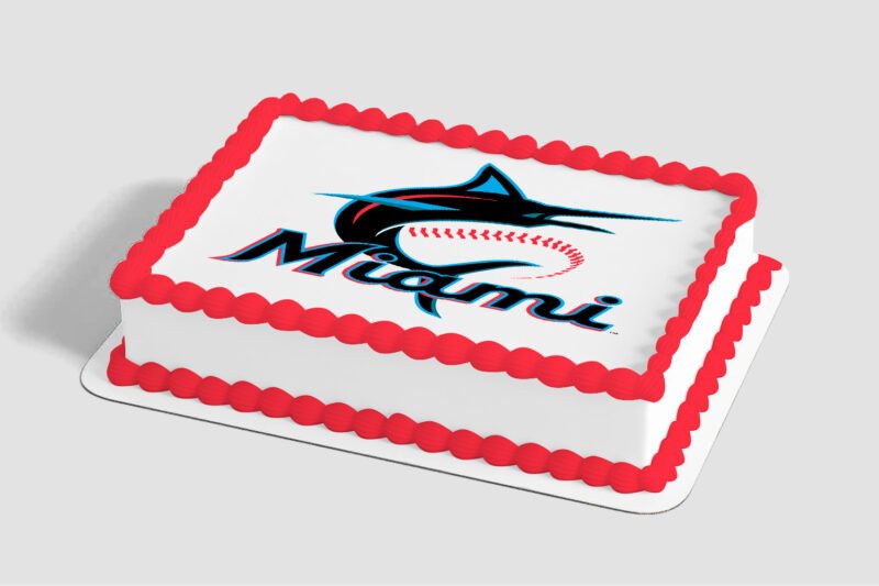 MLB® Miami Marlins™ Edible Image® by PhotoCake®