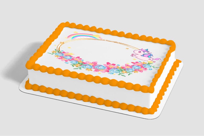 Magical Unicorn Edible Image® by PhotoCake® Frame