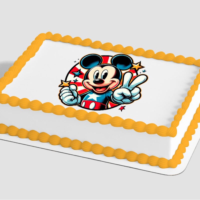 Mickey Mouse One Of A Kind Colorful Edible Image® by PhotoCake®