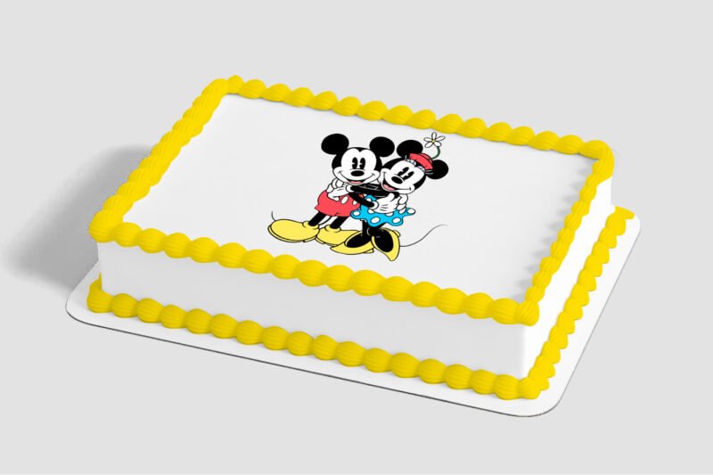 Mickey Mouse and Minnie Mouse Classic Edible Image® by PhotoCake®