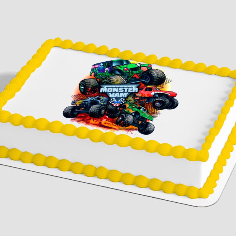 Monster Jam® Monster Trucks Edible Image® by PhotoCake®