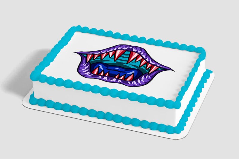 Monster Mouth Blue Edible Image® by PhotoCake®
