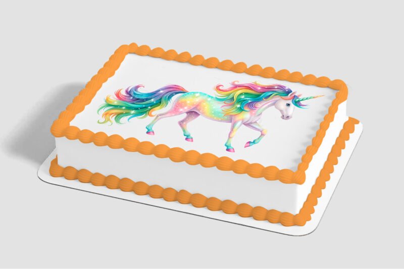 Rainbow Unicorn Edible Image® by PhotoCake®