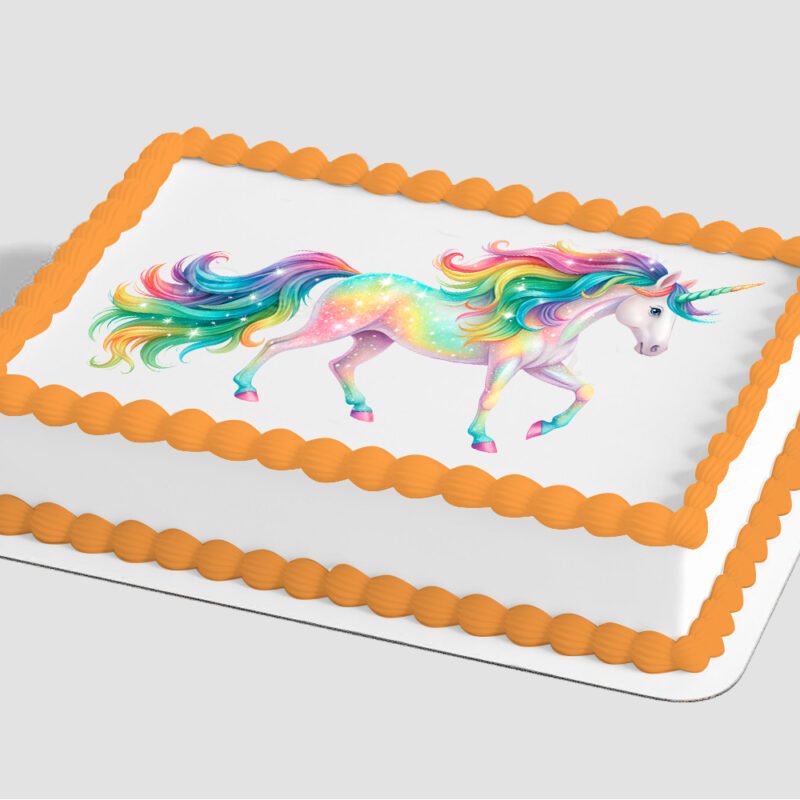 Rainbow Unicorn Edible Image® by PhotoCake®
