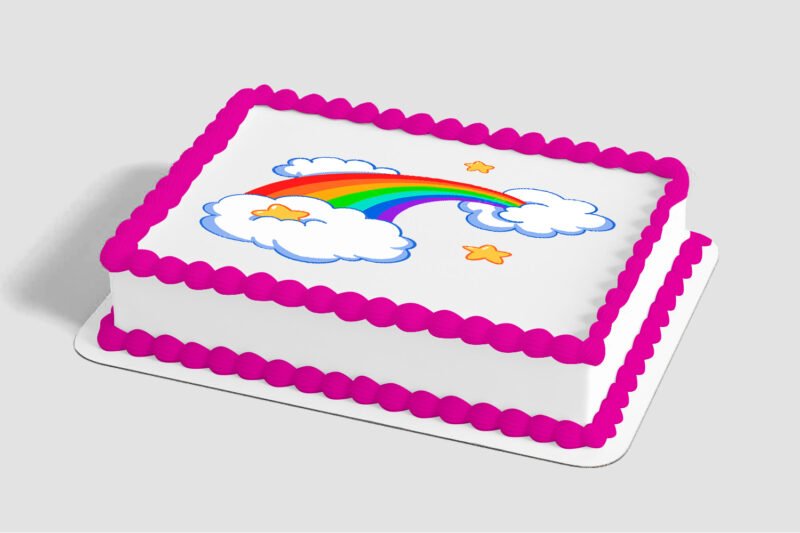 Rainbow with Clouds Edible Image® by PhotoCake®