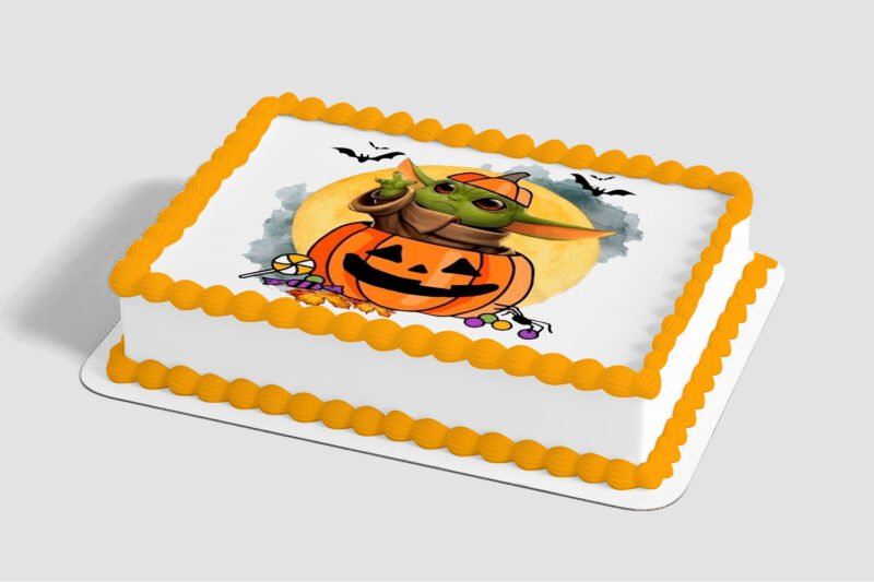 STAR WARS™ The Mandalorian Grogu Happy Halloween Edible Image® by PhotoCake®