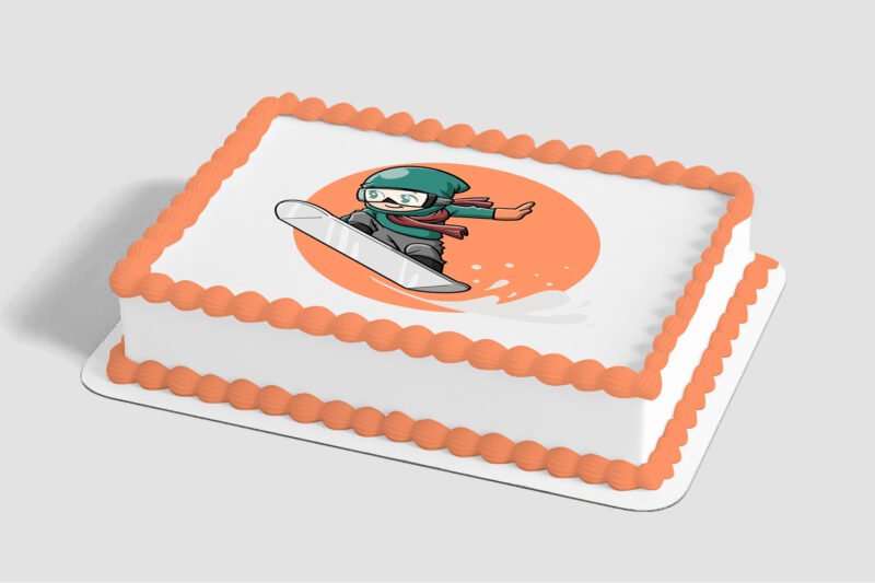 Snowboarding Edible Image® by PhotoCake®