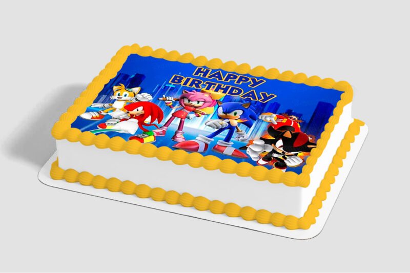 Sonic the Hedgehog™ and Friends Edible Image® by PhotoCake® Frame