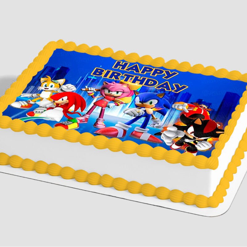 Sonic the Hedgehog™ and Friends Edible Image® by PhotoCake® Frame