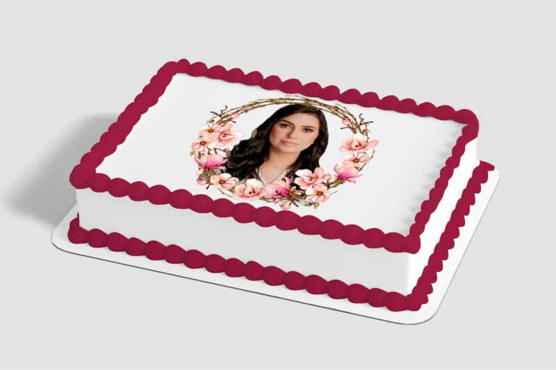 Springtime Wreath Edible Image® by PhotoCake® Frame