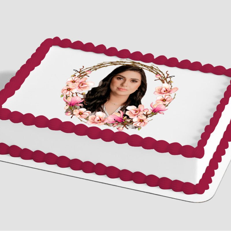Springtime Wreath Edible Image® by PhotoCake® Frame