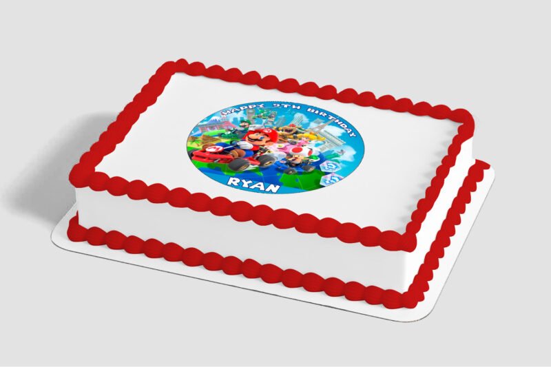 Super Mario™ Mario Here We Go! Edible Image® by PhotoCake®
