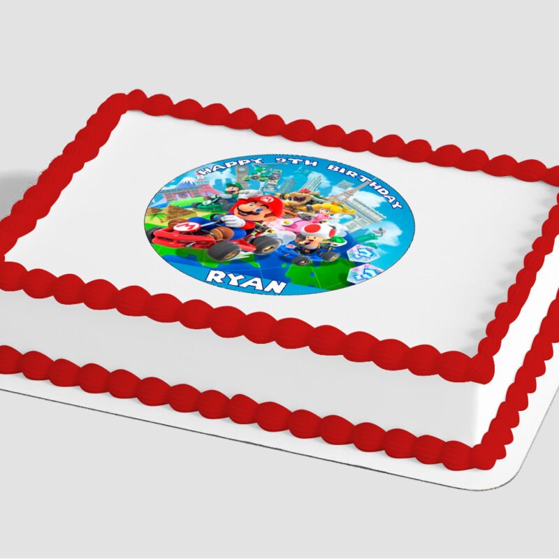 Super Mario™ Mario Here We Go! Edible Image® by PhotoCake®