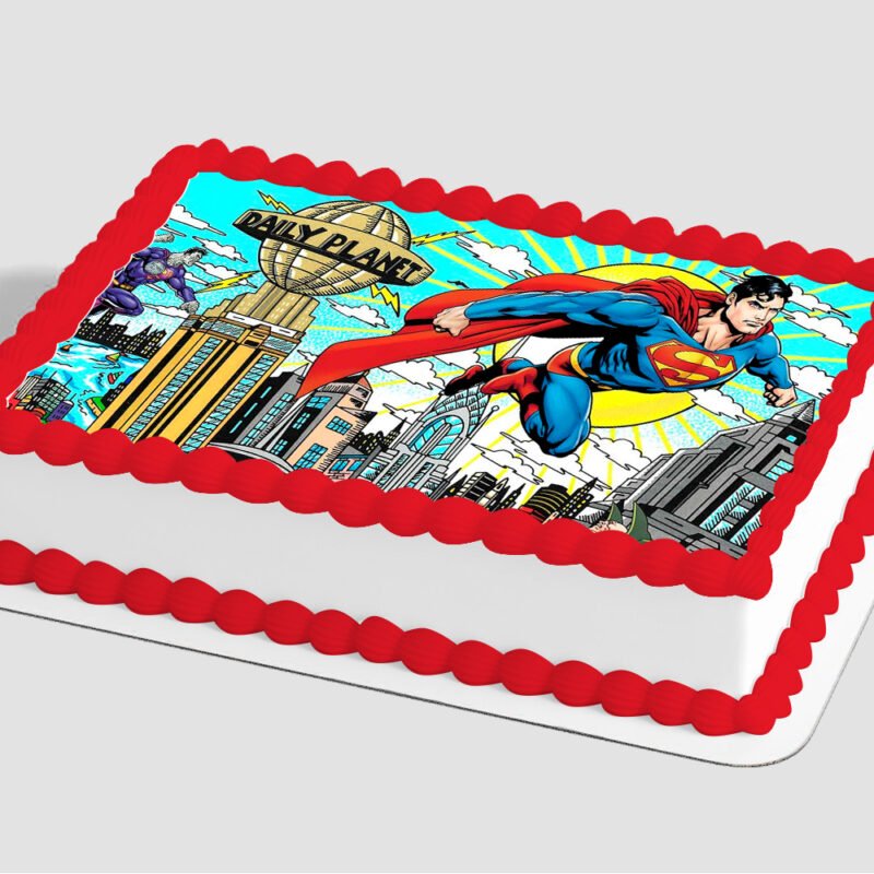 Superman™ Saves the Day Edible Image® by PhotoCake® Frame