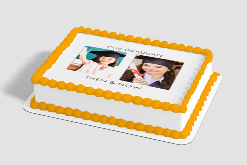 Then and Now Edible Image® by PhotoCake® Frame